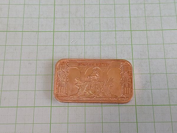 アメリカ 10ドル型 1オンス 純銅 メダル 拍卖