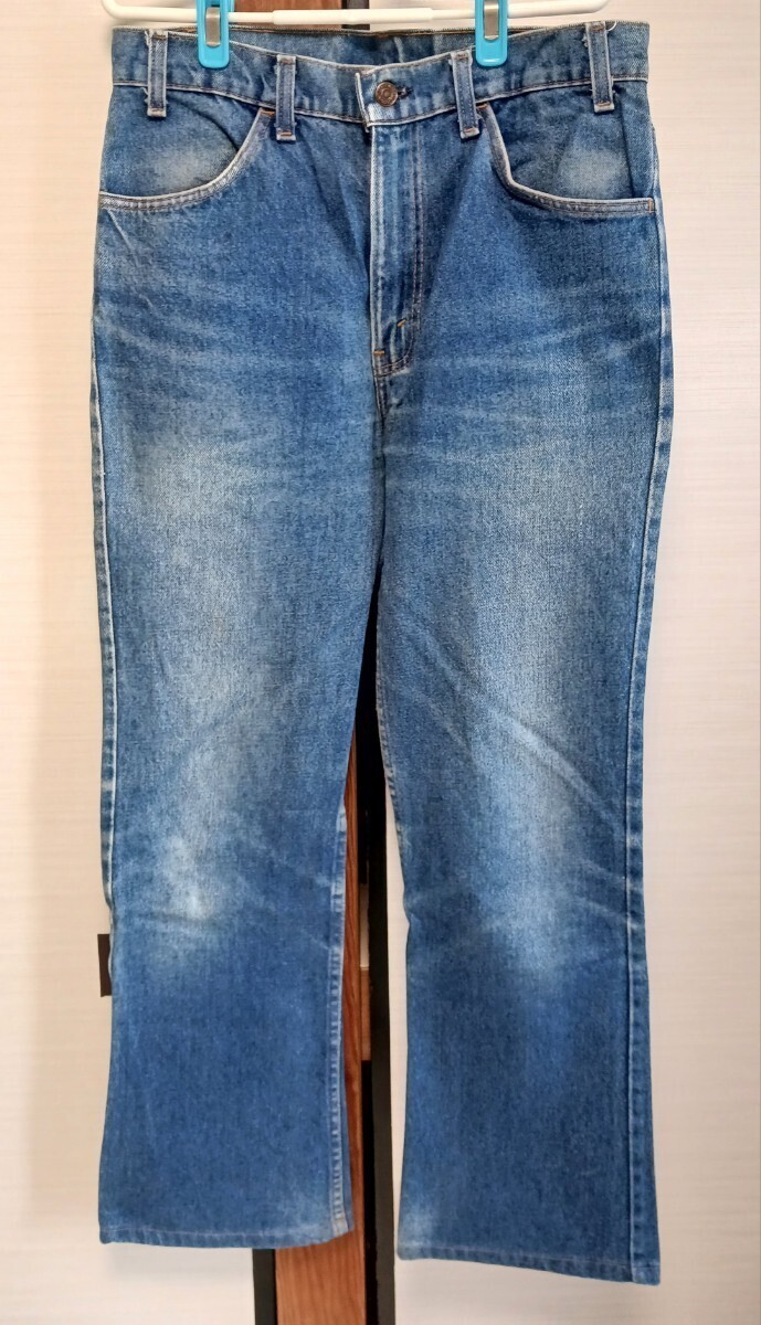 63 美品 Levi's 646 ビンテージ デニム ベルボトム 90s USA インディゴ W33 L34 オレンジタブ リーバイス拍卖