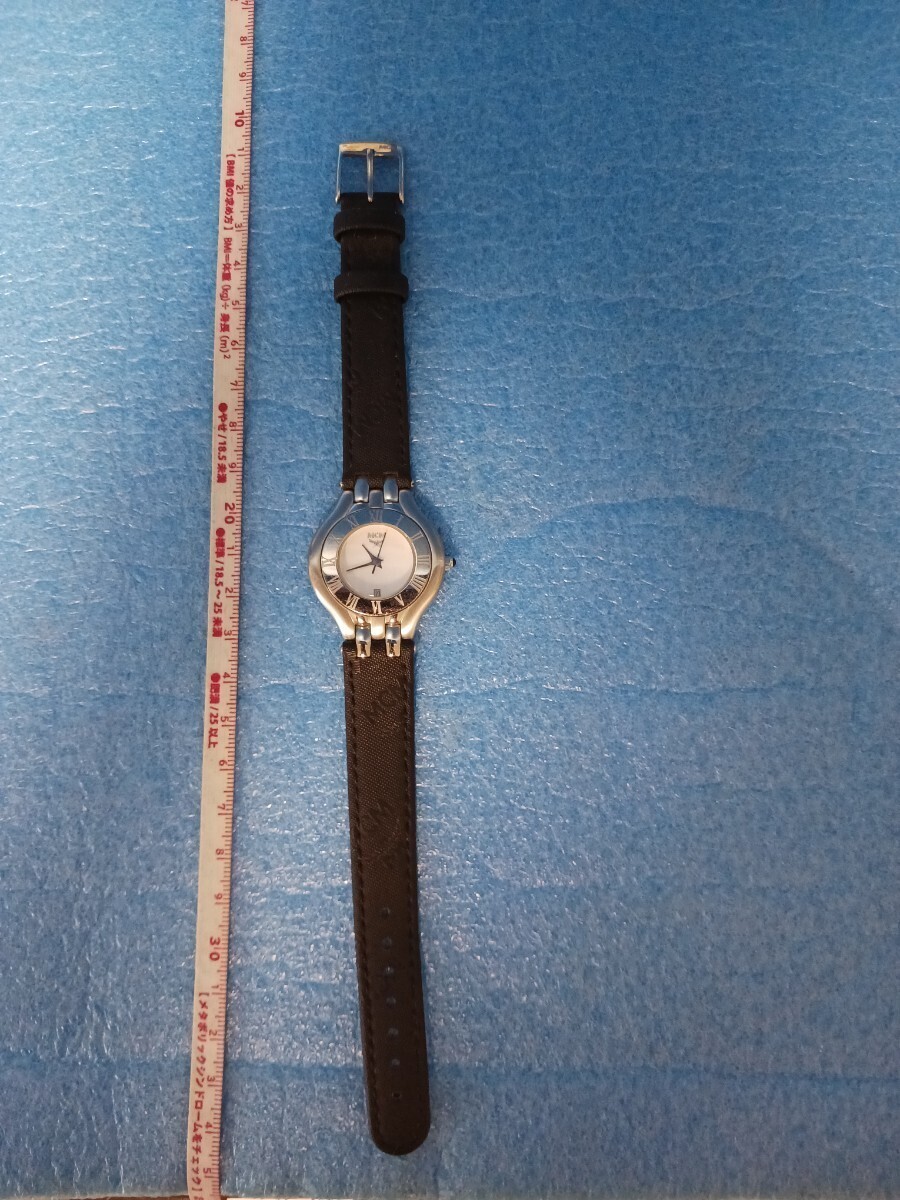 065 未使用 MCM 腕時計 革バンド メンズ クォーツ デイト拍卖