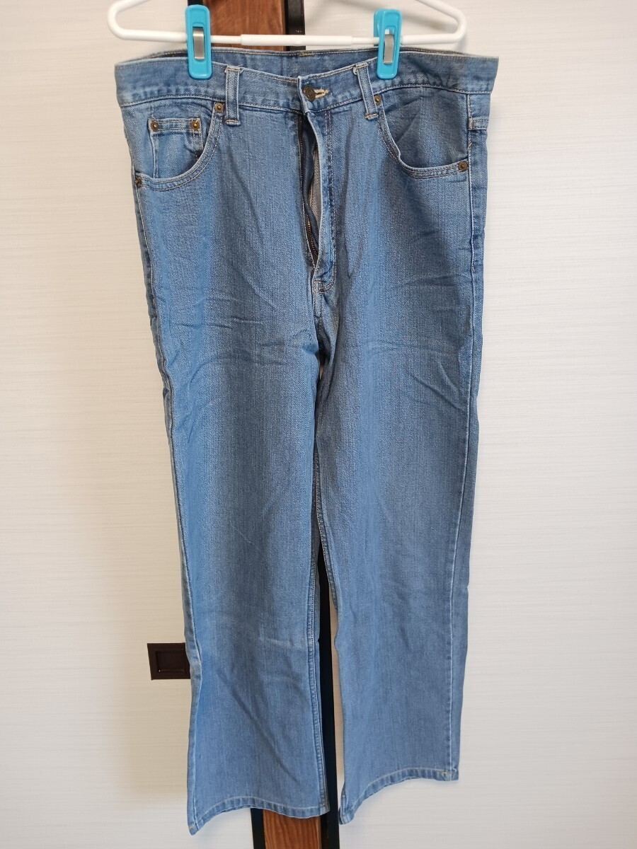 106 EDWIN デニム W35 L34 ウエスト84cm 股下74cm 革パッチ 王冠 エドウィン インディゴ拍卖
