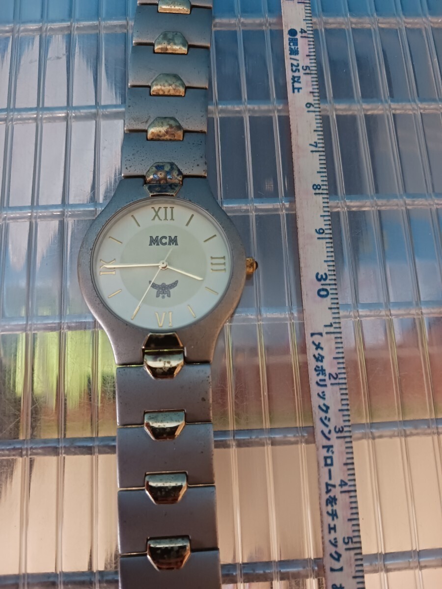 064 MCM 腕時計 AM.LINE 6991 AG.17.XV メタルバンド メンズ クォーツ拍卖