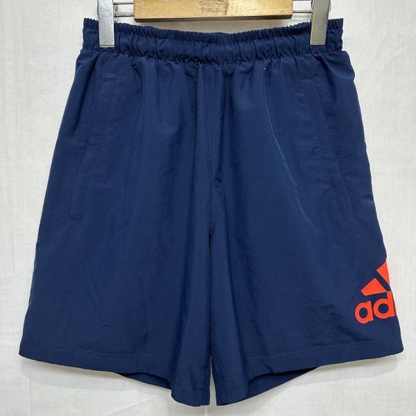 adidas アディダス ショート パンツ ボトム 半 ズボン M 紺 ネイビー トレーニング スポーツ ランニング ウエア メッシュ b21266拍卖