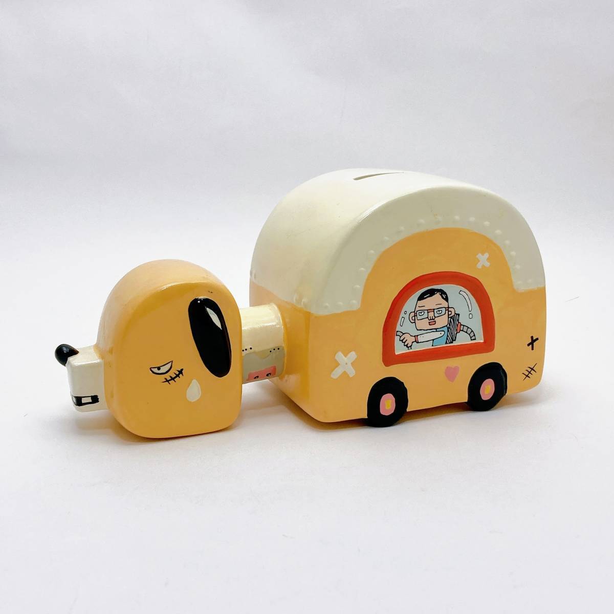 【未使用/レトロ】 ミツル 326 貯金箱 いぬ イラストレーター ナカムラミツル 19 ジューク BANDAI 陶器 バンク 40219-2_2拍卖
