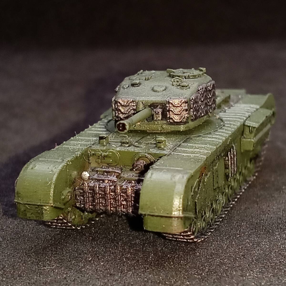 ●完成品1/144 チャーチルmk7歩兵戦車,”履帯に覆われた重装甲!”,英国,WW2,SSMODEL製,自作ver拍卖