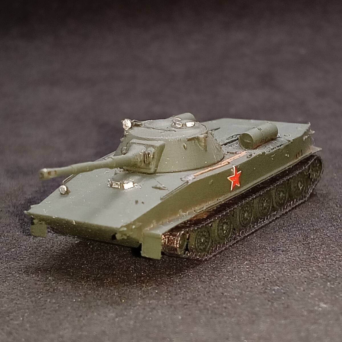 ●完成品1/144 PT76水陸両用戦車,”第3世界で暗躍する共産戦車!”,ロシア,ソ連,冷戦時代,SSMODEL製,自作ver.拍卖