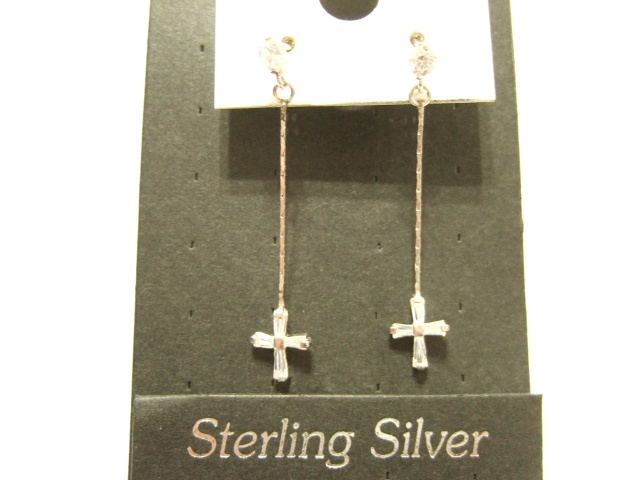 横浜最新 925SILVERピアス♪魅惑のクロス 送料220円ξgstξ ξ23ξgpiξξs拍卖