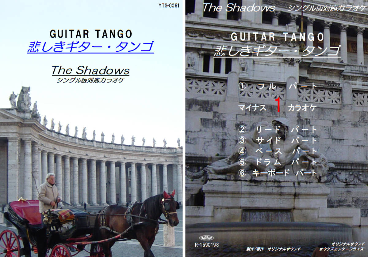 YTS-061 シャドウズカラオケ 悲しきギター・タンゴ 試聴OK コード譜閲覧可 The Shadows Guitar Tango拍卖