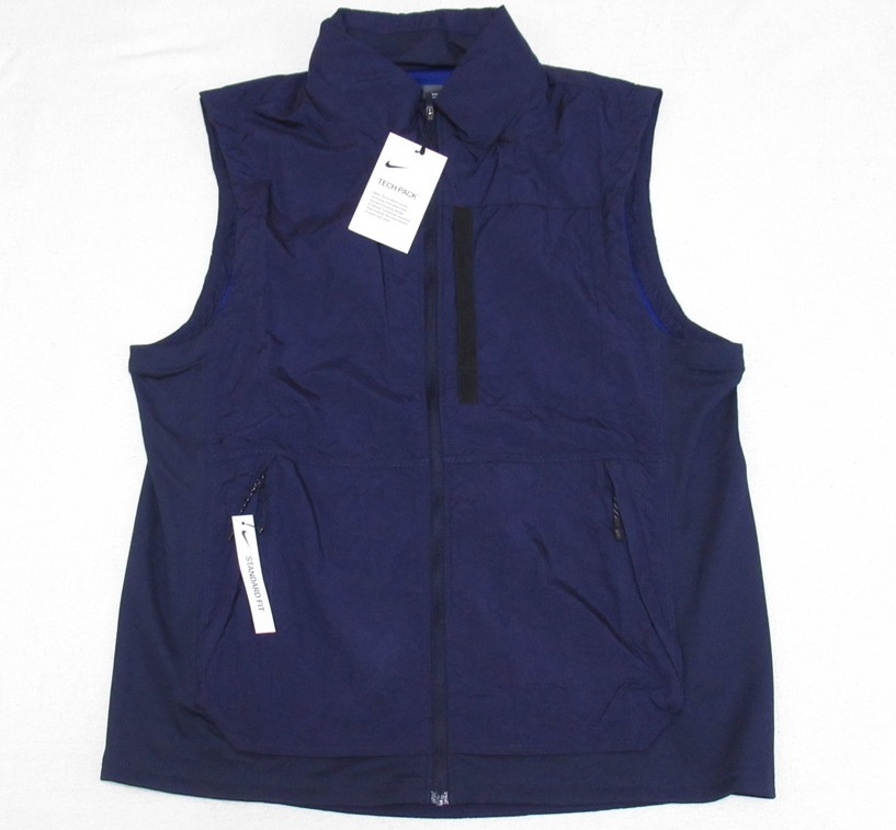 NIKE TECH PACK ナイロン ベスト 紺 XL ナイキ フレックス テックパック ウィンドブレーカー フード付き ネイビー CD5721-498拍卖
