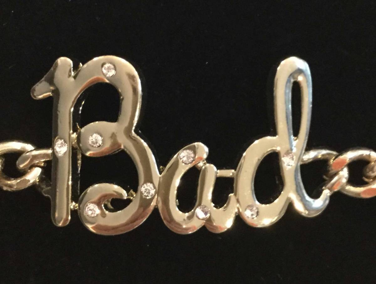 【 ジャマイカ直輸入 】 【 ブレスレット 】 ゴールド BAD ストーン付き ダンスホール ジャマイカ雑貨 レゲエ雑貨 アクセサリー 拍卖