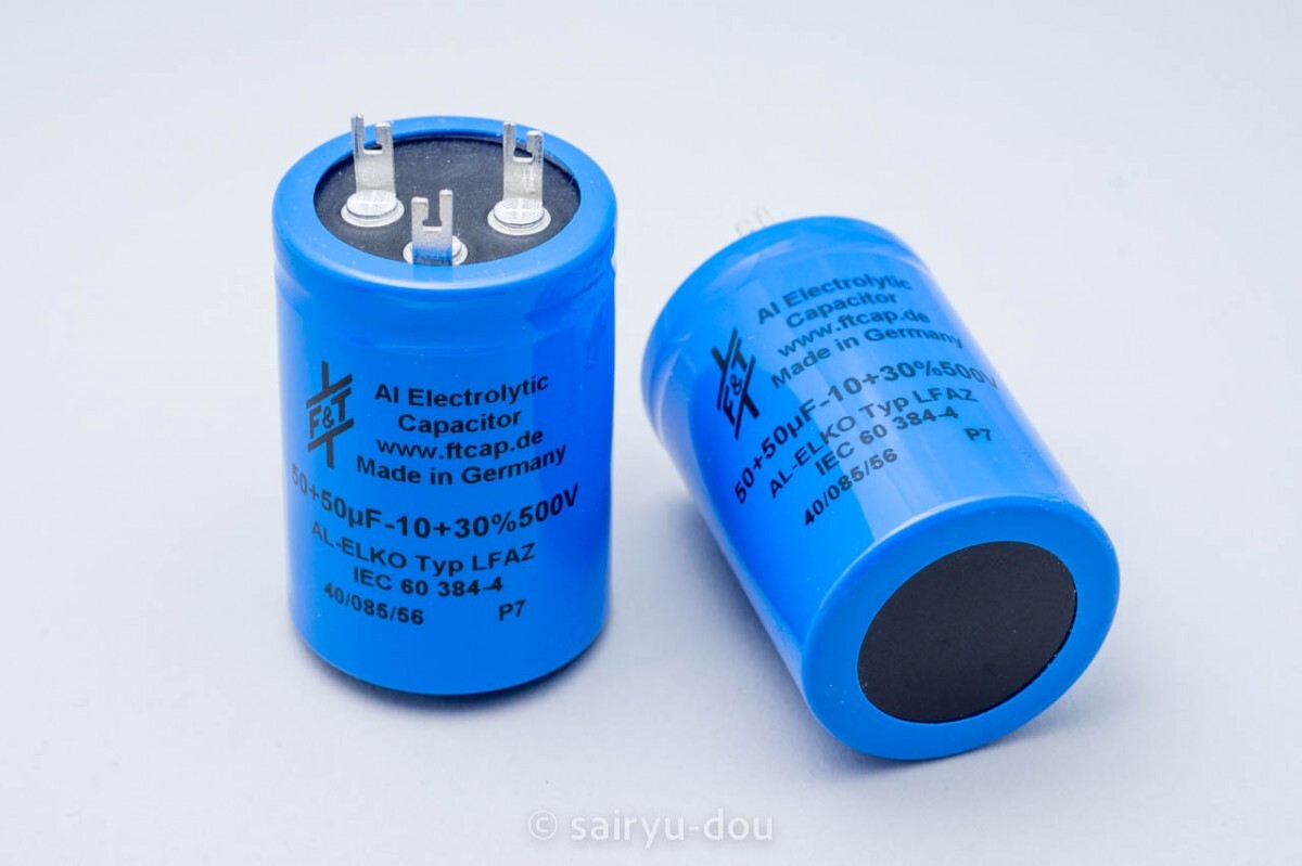 F&T ブロック電解コンデンサ Typ-LFAZ 50μF+50μF 500V 新品2個セットA拍卖