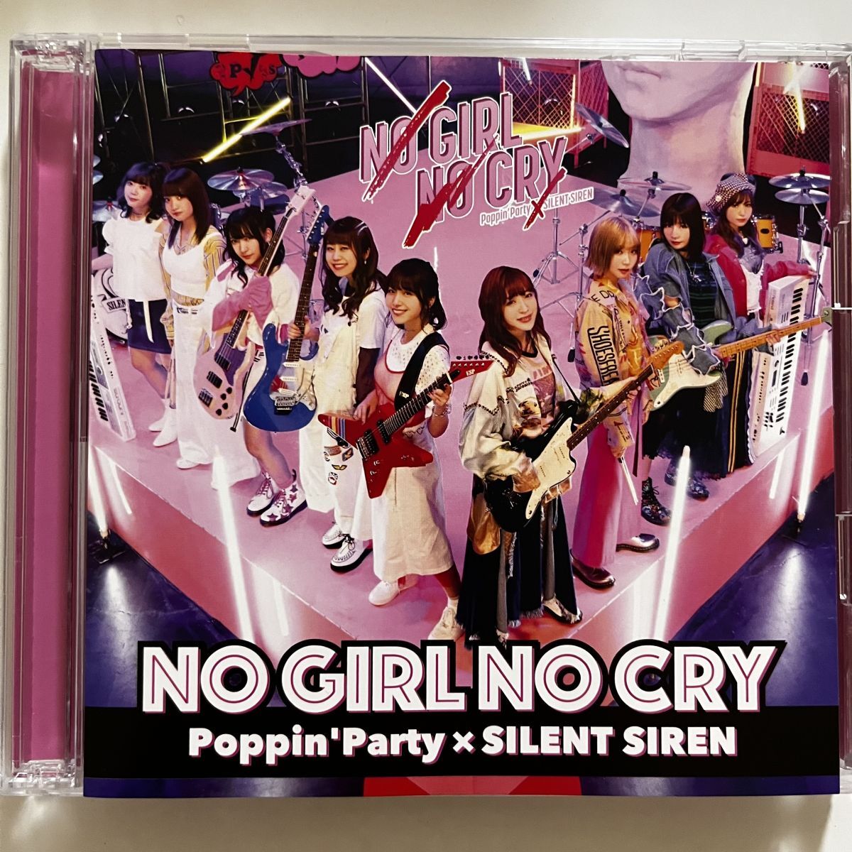 B33880 CD(中古)NO GIRL NO CRY Poppin'Party×SILENT SIREN(CD+Blue-ray)拍卖