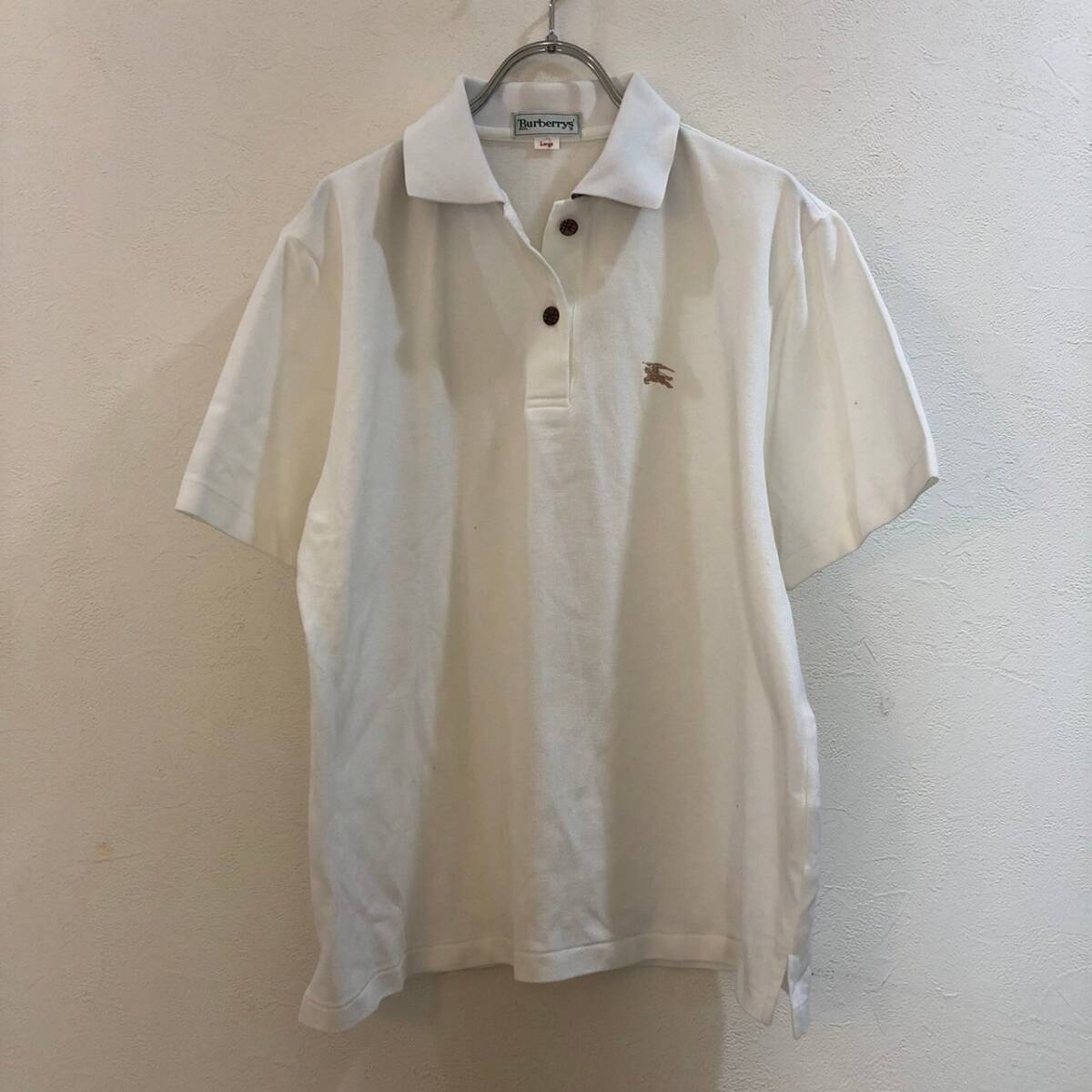 Burberry's/バーバリー 半袖ポロシャツ ホワイト 白 メンズ L拍卖