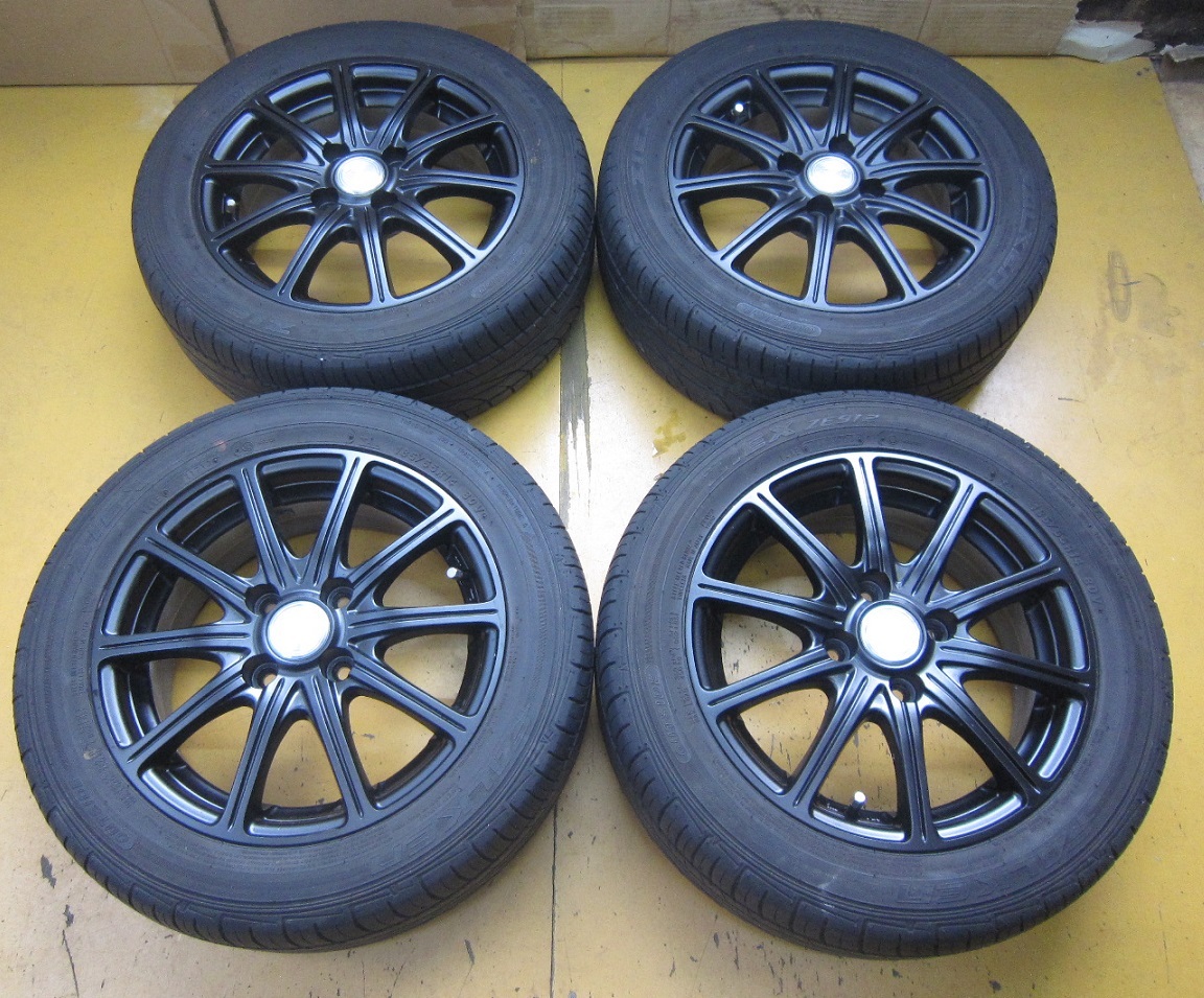E683☆バリ山 185/55R14 FENCER 14X5.5J +43 PCD100 ヴィッツ マーチなど 拍卖