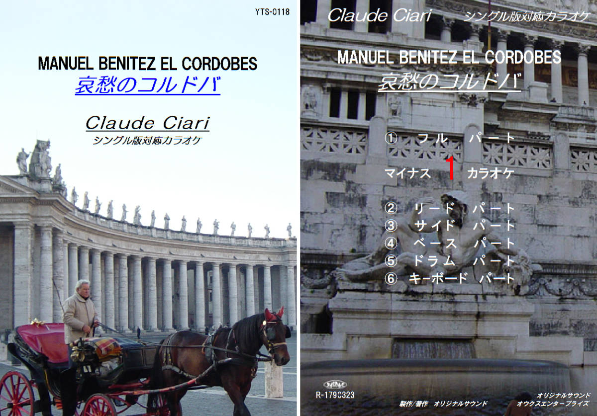 YTS-118 クロード・チアリカラオケ 哀愁のコルドバ 試聴OK CLAUDE CIARI MANUEL BENITEZ EL CORDOBES拍卖