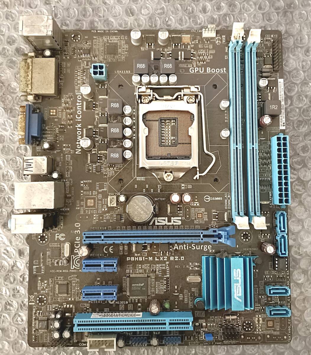 【中古パーツ】BIOS確認のみ、ASUS P8H61-M L×2 R2.0 マザーボード IOパネル LGA1155 ■MB5836拍卖