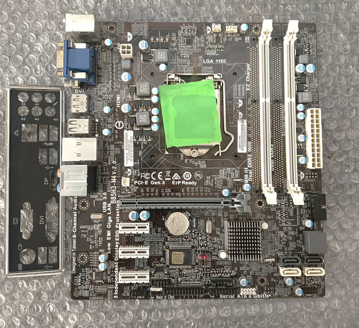 【中古パーツ】BIOS確認のみ、B85H3-M4 V:2.0 マザーボード IOパネル付き LGA1150 ■MB5807拍卖