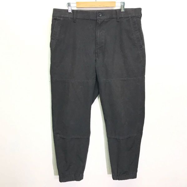 スポーティーカジュアルコーデ◎【UNIQLO】ユニクロ ジョガーパンツ テーパード レギュラーフィット アメカジ ミリタリー 黒 L /Y29868ii拍卖