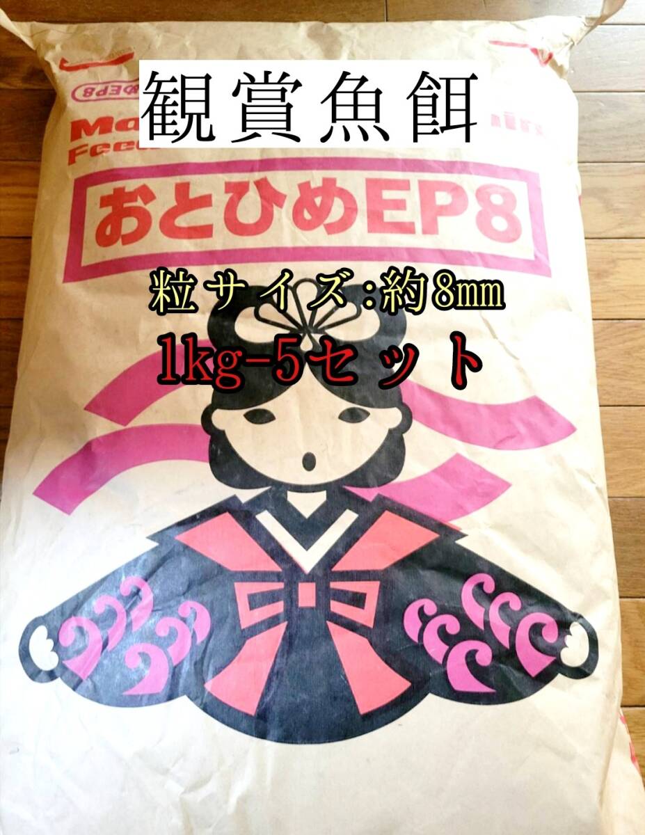 観賞魚の餌 約8mm おとひめEP8 5kg 日清丸紅飼料 熱帯魚 錦鯉 エイ 大型魚拍卖