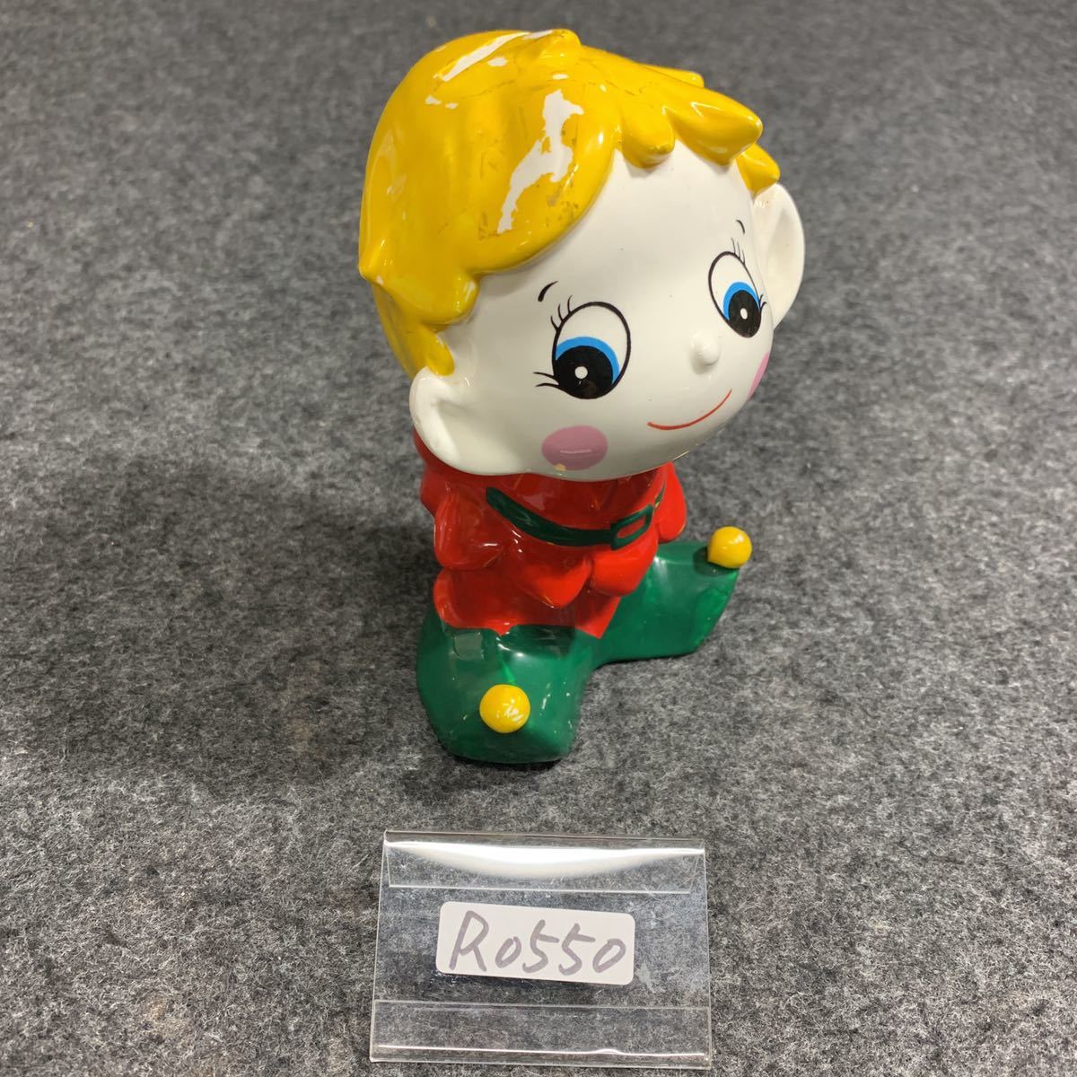 R0550 昭和レトロ 陶器製 貯金箱 当時物 レトロポップ 森の妖精拍卖