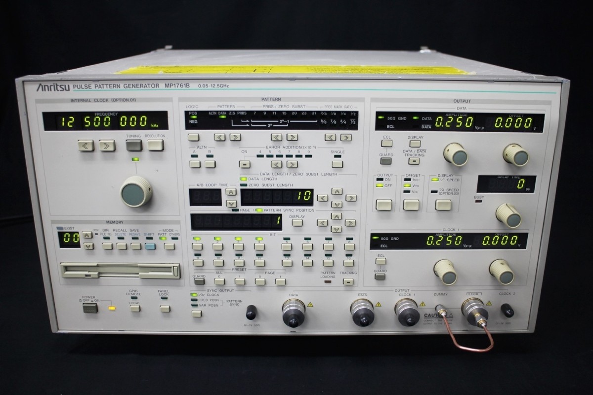 【正常動作品】ANRITSU MP1761B /01 12.5GHz パルスパターン発生器拍卖