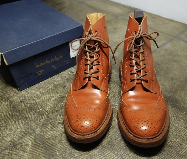 TK 美品 箱付 Tricker's トリッカーズ × ポールスミス 別注 Brogue Boots ブローグ カントリーブーツ 8 1/2拍卖