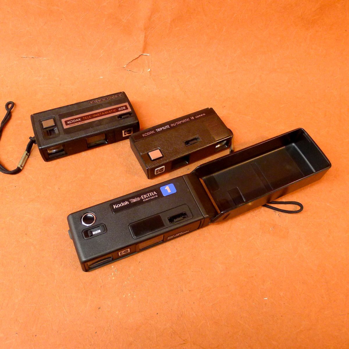 c◆141 カメラまとめて3点①Kodak Tele・EKTRA camera Tele1②KODAK TRIMLITE INSTAMATIC 28③KODAK TELE INSTAMATIC 608/60拍卖