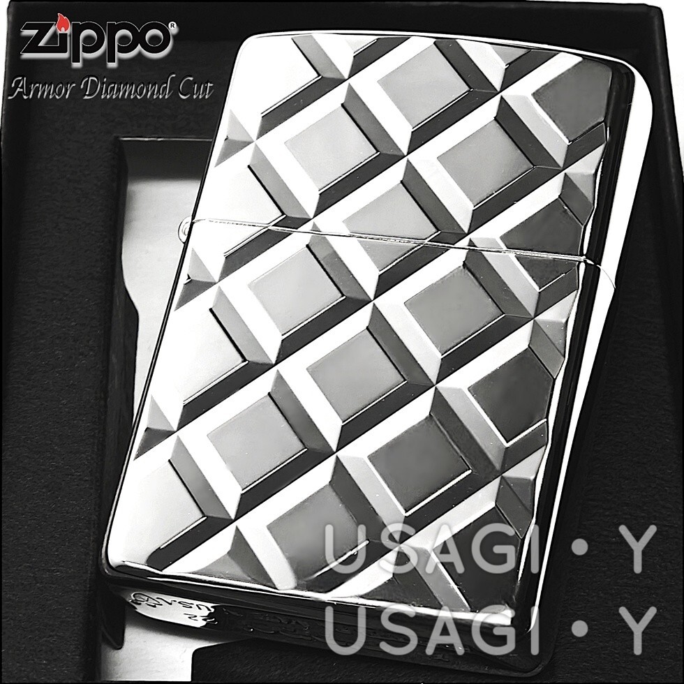 zippo☆アーマー☆両面加工☆ラティスカット☆SV☆ジッポ ライター拍卖