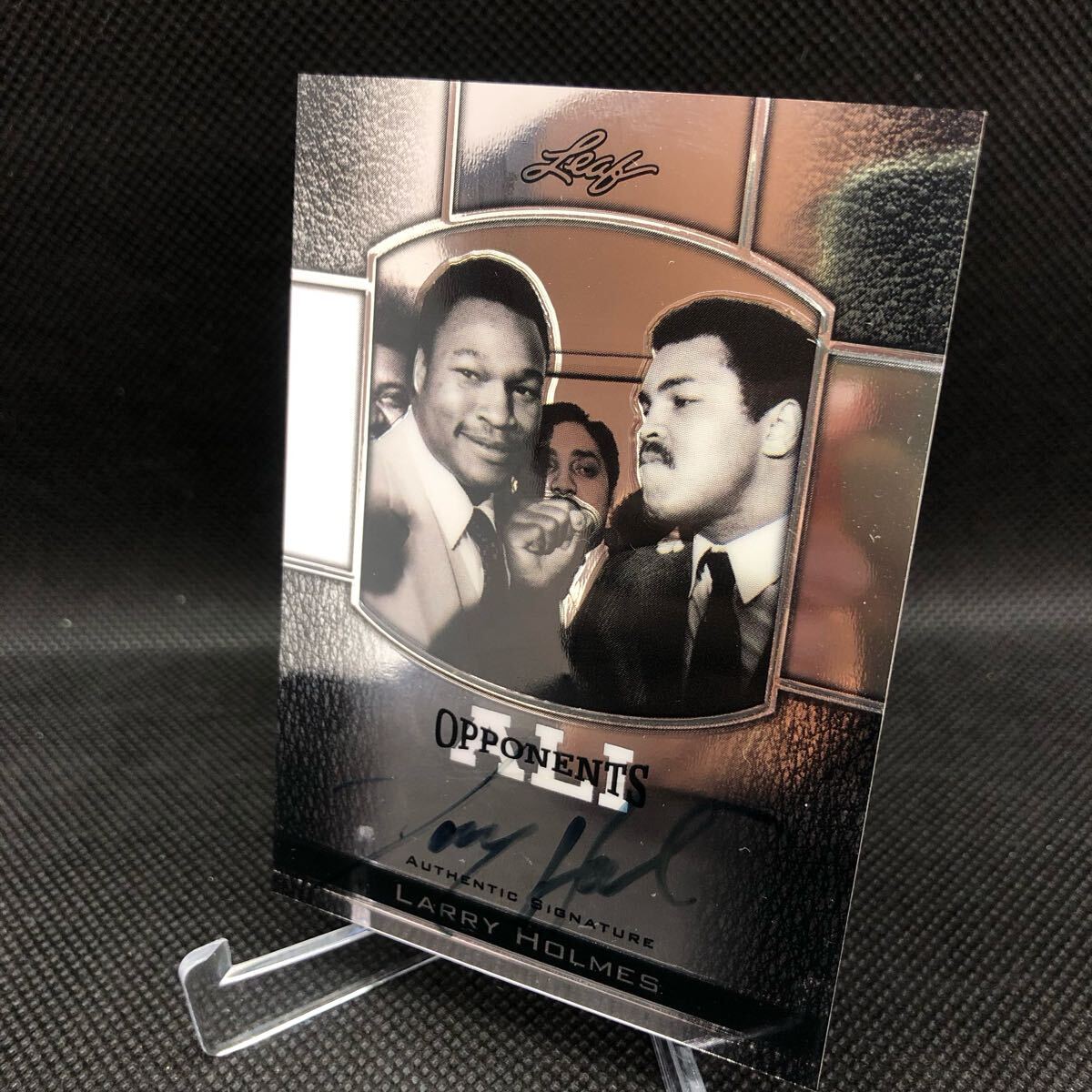 2011 Leaf Ali Opponents Larry Holmes Oaum -02 サイン入りカードオートボクシングhof拍卖