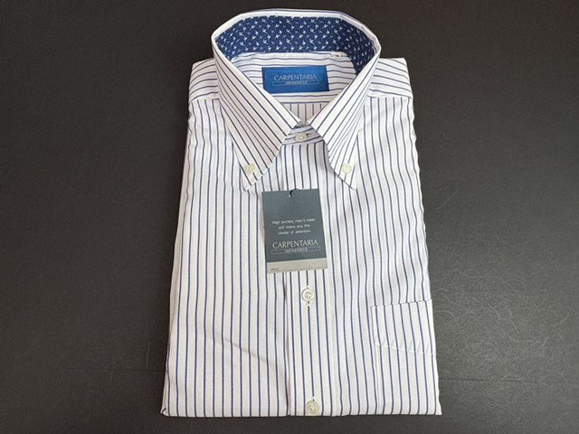 半1 CARPENTARIA えり回り38 カーペンタリア 半袖 ドレスシャツ ワイシャツ拍卖