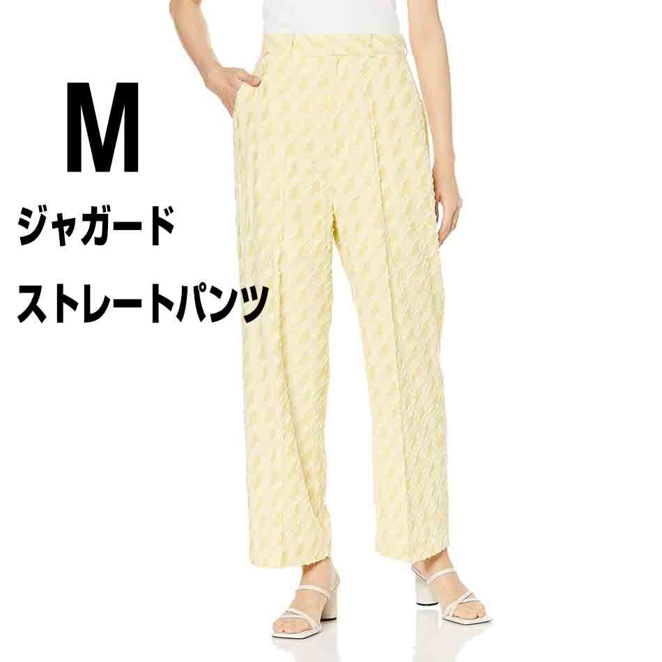 VIS ビス パンツ ジャガードストレートパンツ レディース イエロー M拍卖