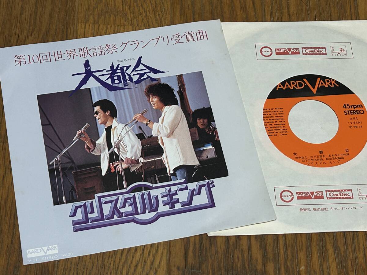 ★即決落札★クリスタルキング「大都会/時流」田中昌之/1978年リリース/定価¥600拍卖