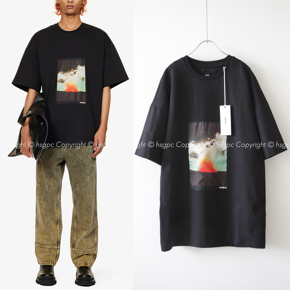 【定価6.3万】新品 OAMC シルクフォト ヘビーウェイト グラフィック Tシャツ カットソー オーバーサイズ オーエーエムシー プリント Tee拍卖
