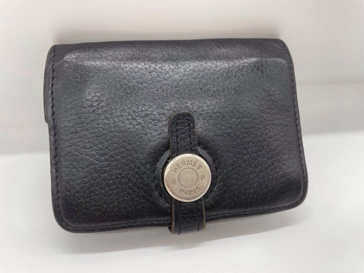 ☆鑑定済み☆ HERMES エルメス ドゴン コンパクト コインケース 財布 小銭入れ カードケース入れ拍卖