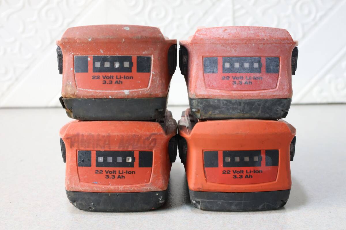 D1336 & 【4個セット】 HILTI ヒルティ 22V リチウムイオン電池 3.3Ah B22/3.3 リチウムイオンバッテリー 蓄電池 充電池拍卖