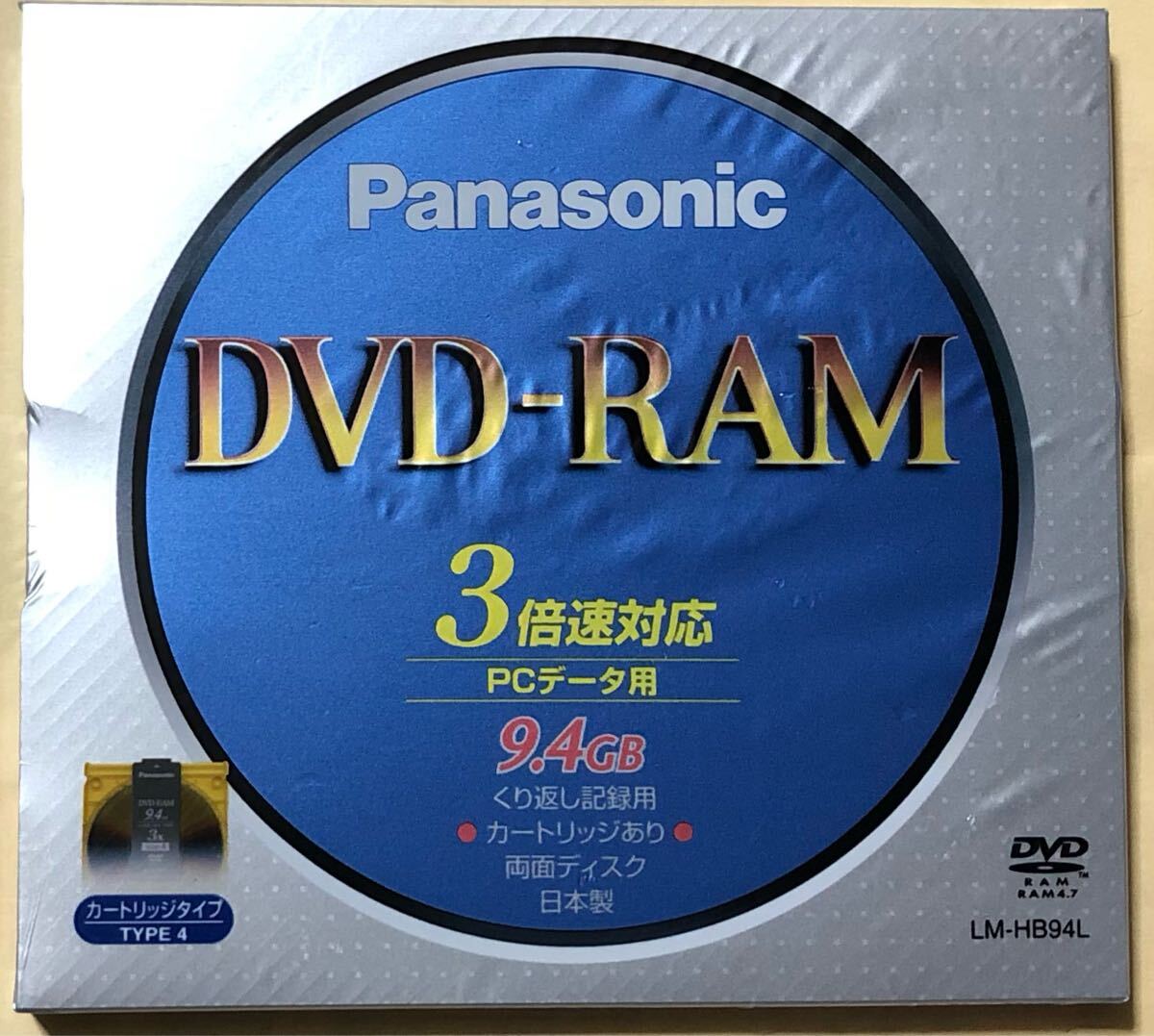 DVD-RAMメディアカートリッジ付 Panasonic LMHB94L拍卖