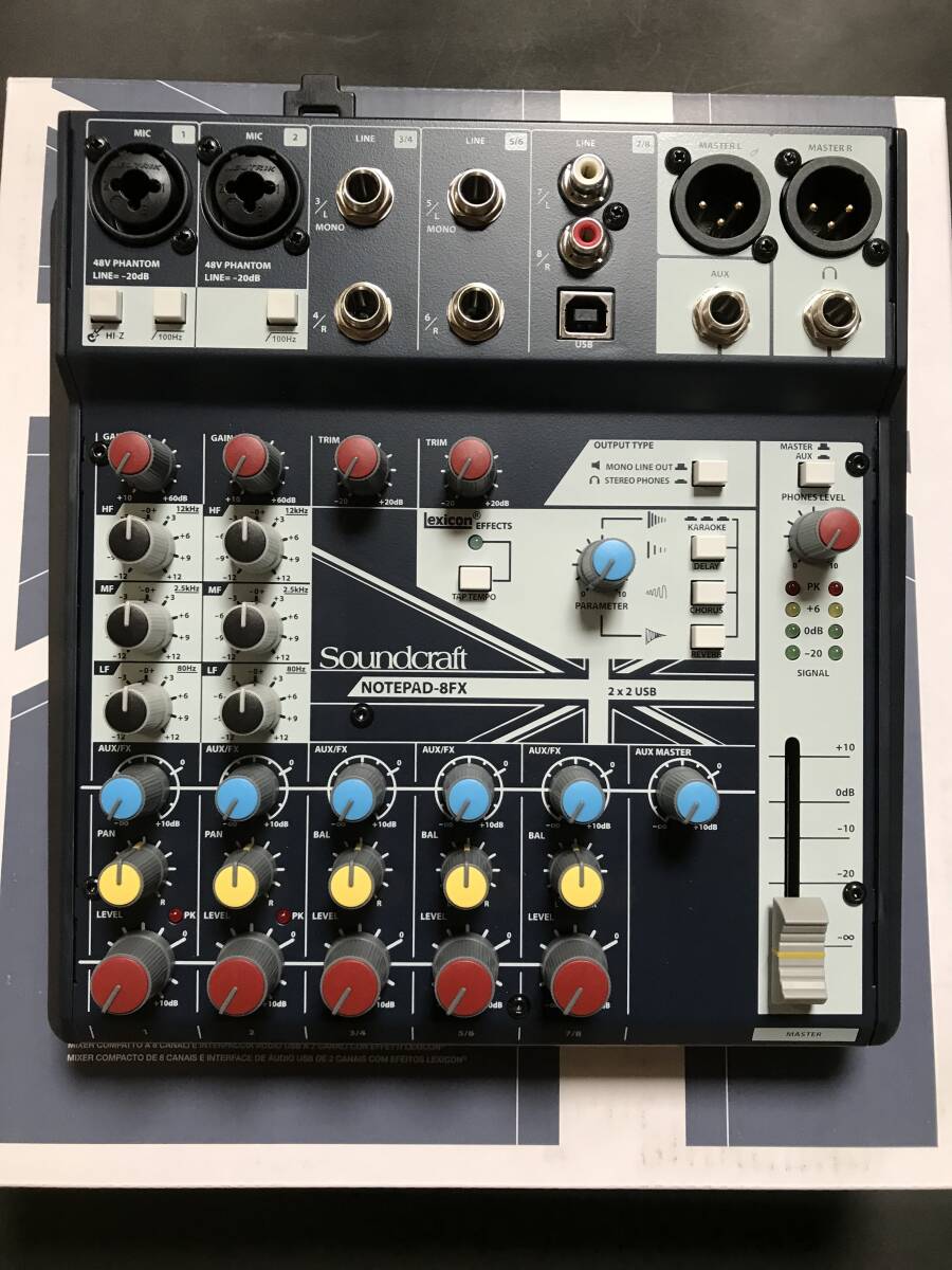 Soundcraft Notepad-8FX サウンドクラフト アナログミキサー 8ch USB オーディオインターフェイス 新品同様拍卖