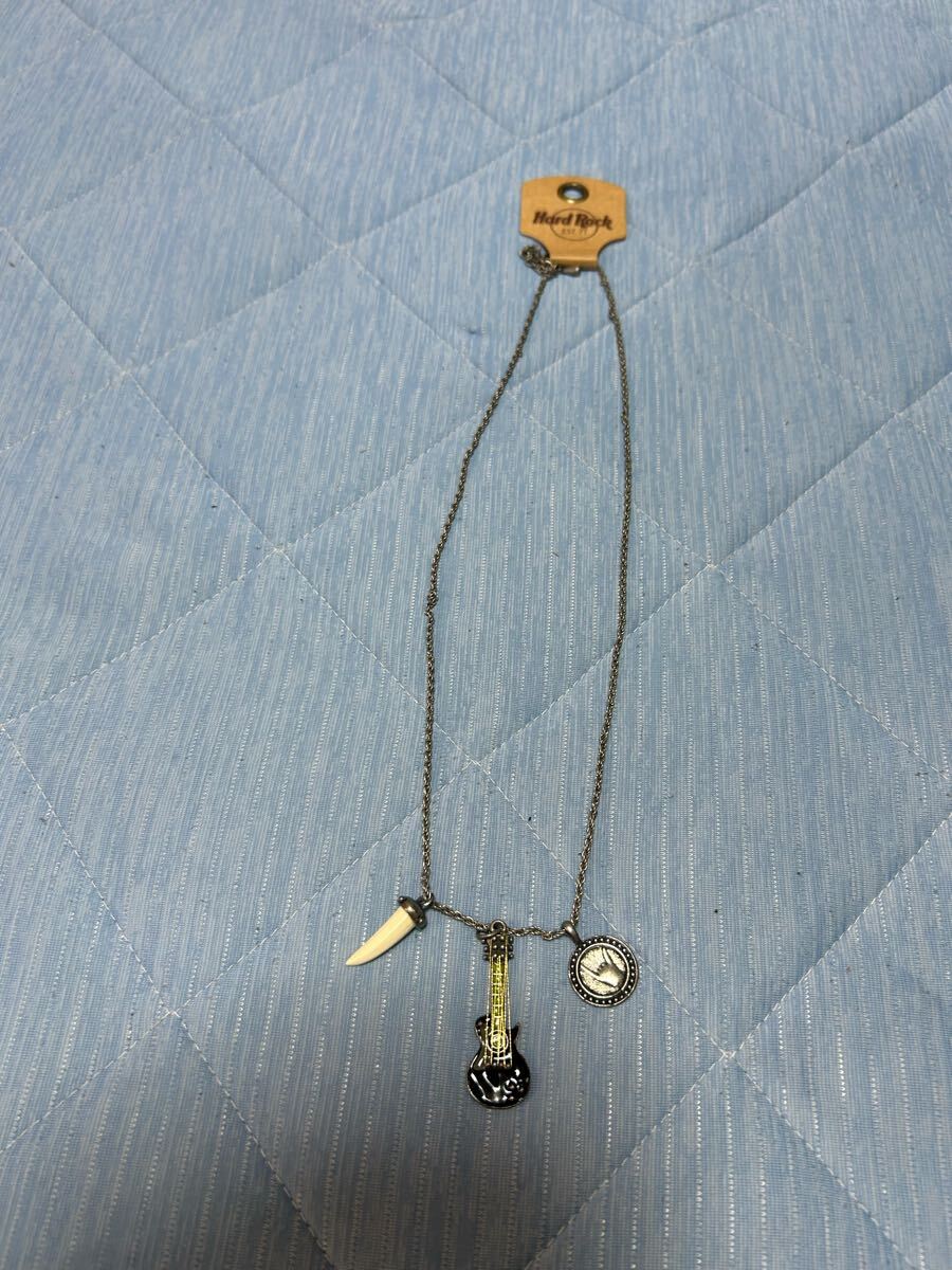 超レア HARD ROCK CAFE ハード ロック カフェ METAL CHARM NECKLACE メタル チャーム ネックレス 新品 未使用 デッドストック拍卖