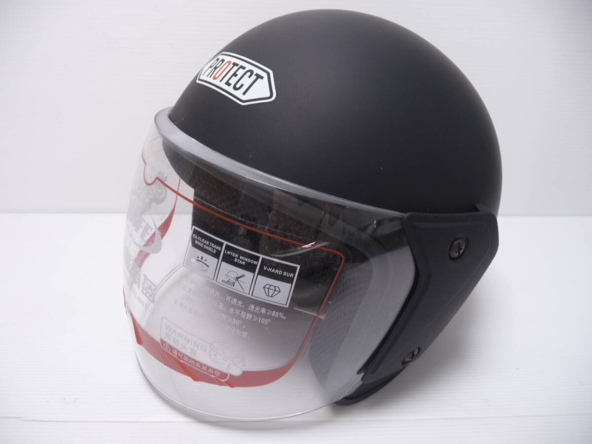 ■未使用 展示品 ジェットヘルメット 黒系 グレー系 フリーサイズ■拍卖