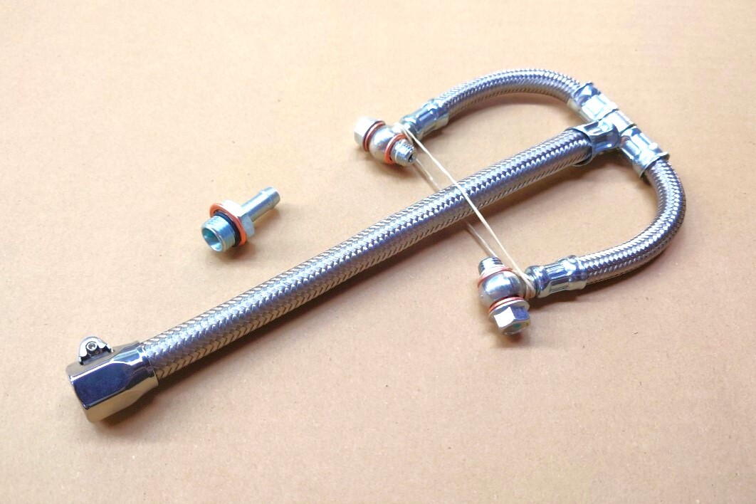 YAMAHA XS1 XS650E TX650 XS650SP '70-'83 フレキシブル オイル デリバリーパイプ (05-0090)拍卖