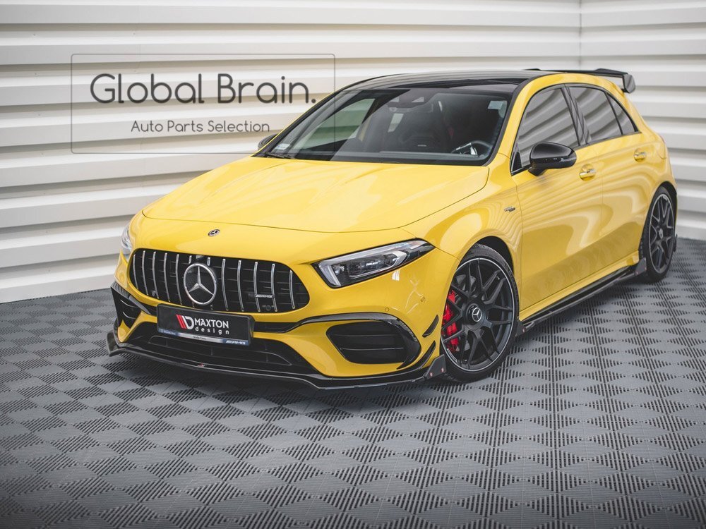 メルセデスベンツ Aクラス W177 A45 S AMG フロント リップ スポイラー V3/ スプリッター エプロン バンパー アンダー ディフューザー拍卖