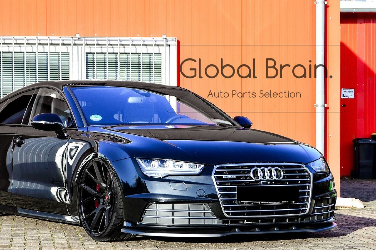 アウディ A7 4G 後期 標準 フロント リップ スポイラー/ フロント スプリッター エプロン バンパー ディフューザー スカート エアロ拍卖