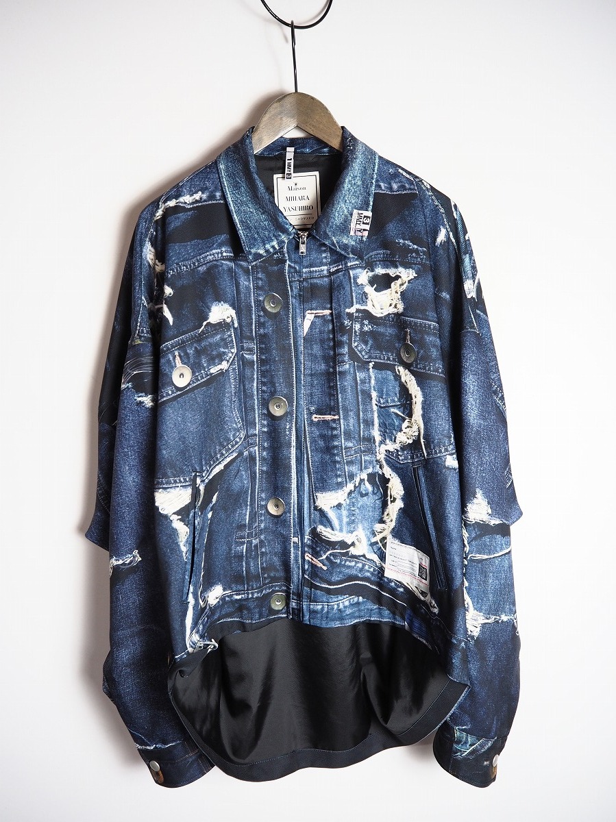極美品 正規 25SS Maison MIHARA YASUHIRO ミハラヤスヒロ × T.A.T.A TATA 転写 デニム ジャケット C14BL401 508P▲拍卖
