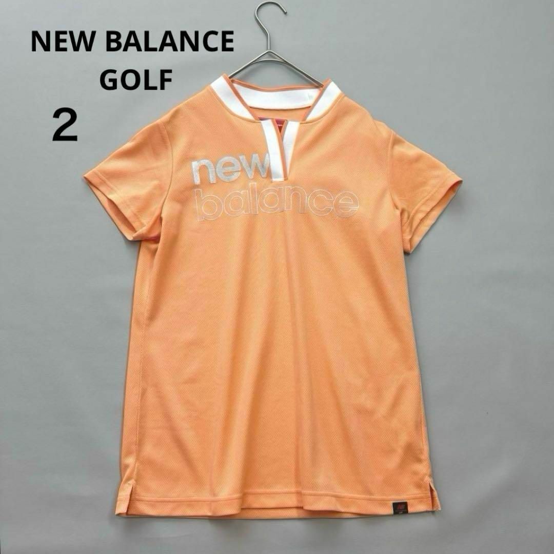 美品★ ニューバランスゴルフ 2/L オレンジ系 半袖カットソー レディース New Balance Golf拍卖