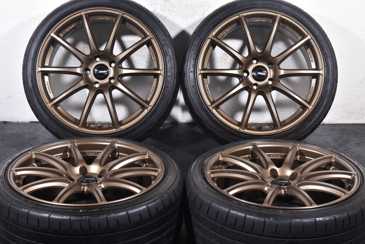 ☆RAYS グラムライツ 57Transcend 19インチ☆PCD114.3 8.5J +44☆ダンロップ DZ102☆245/35R19☆WRX STI S4 レヴォーグ スカイライン☆拍卖