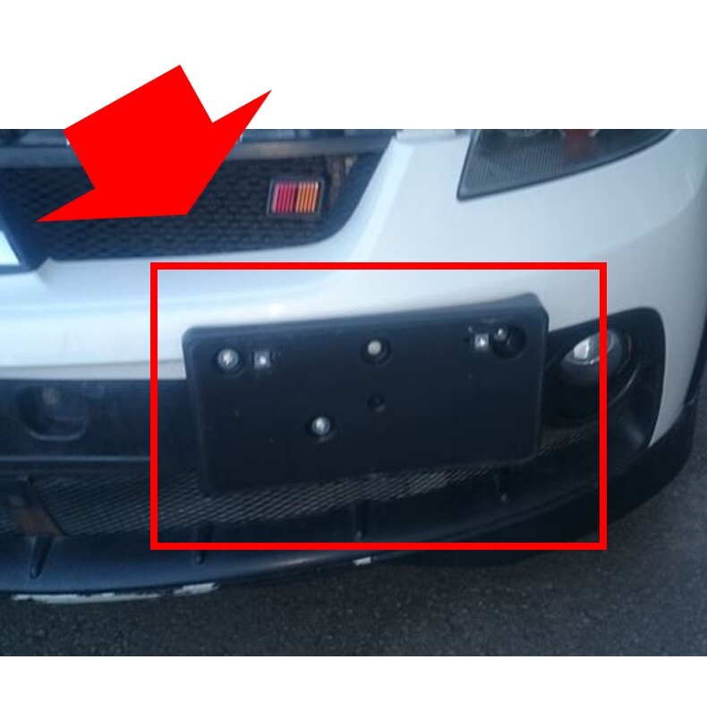 ★新品 未使用 純正部品 三菱 コルト ラリーアートバージョンR Z27A ライセンスプレート ガーニッシュ ランエボ X ナンバ- 流用 セット★拍卖