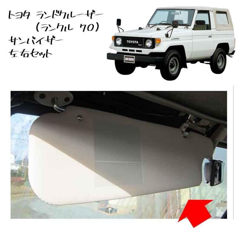 ◆新品 未使用 純正部品 トヨタ ランドクルーザー ランクル 70 サンバイザー 左右セット バイザASSY TOYOTA リフレッシュ◆拍卖