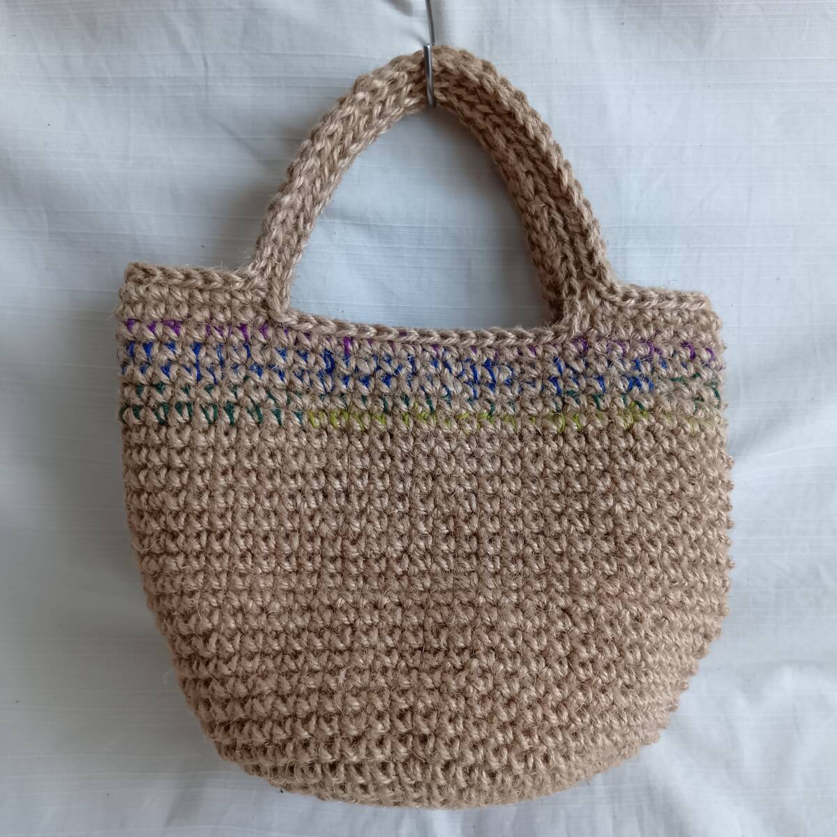 ハンドメイド 手編み *麻ひもバッグ* ④拍卖