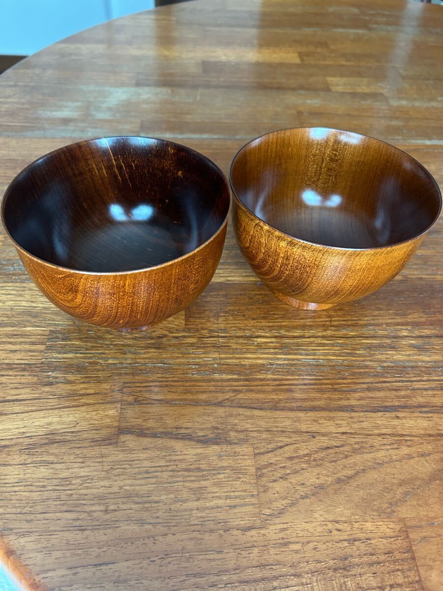 madu マディ 拭漆椀 桜 大 2個セット拍卖