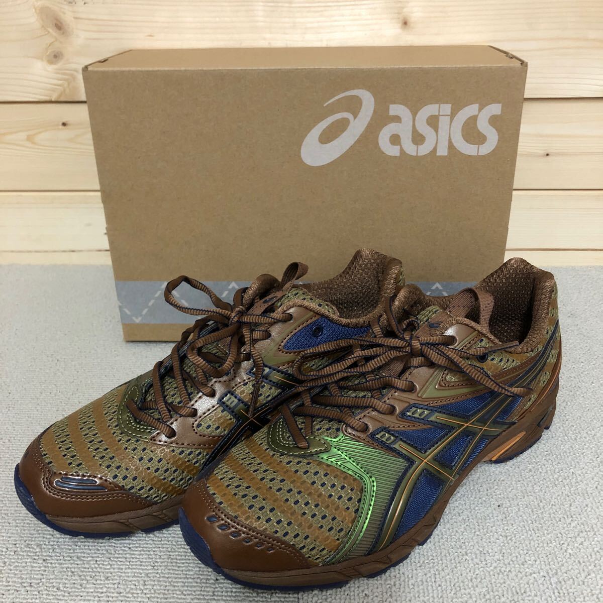 (29)ASICS アシックス UB9-S GEL-DS TRAINER 14 27cm ブラウン 茶 メッシュ スニーカー ラバートリム 1203A606-200拍卖