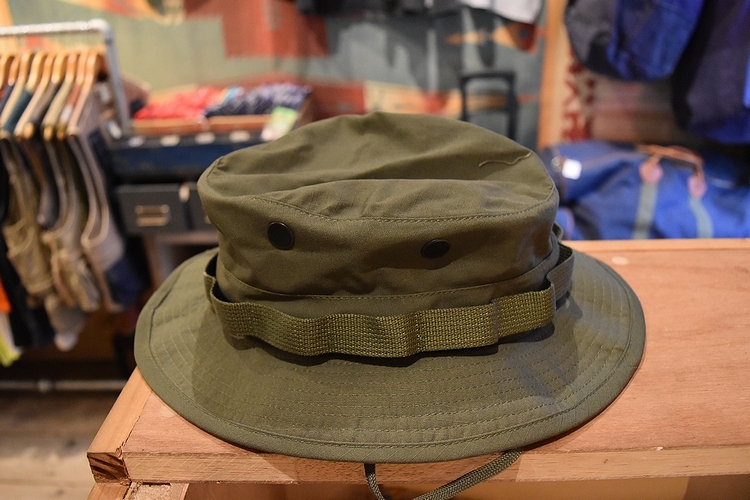 デッドストックUSA製ビンテージU.S.Militaryミリタリーリップストップサンハット7 1/2オリーブアメリカ軍ブーニージャングルハットt671拍卖